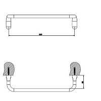 Gessi Goccia Полотенцедержатель 30 см, подвесной, цвет: chrome 38097#031