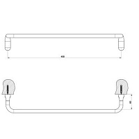 Gessi Goccia Полотенцедержатель 45 см, подвесной, цвет: chrome 38100#031