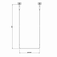 Gessi Goccia Полотенцедержатель потолочный 60xh160 см, цвет: chrome 38143#031