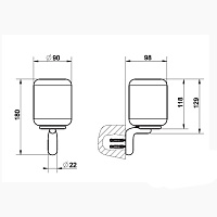 Gessi Goccia Стакан подвесной, цвет: black xl 38008#099