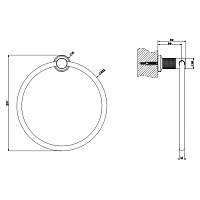 Gessi Inciso Полотенцедержатель-кольцо 23,7 см, цвет: chrome 58509#031
