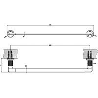 Gessi Inciso Полотенцедержатель, 45 см, подвесной, цвет: chrome 58500#031