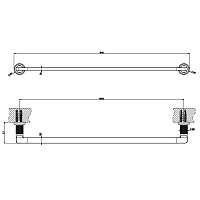 Gessi Inciso Полотенцедержатель, 60 см, подвесной, цвет: chrome 58503#031