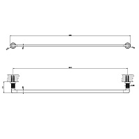 Gessi Inciso Полотенцедержатель, 80 см, подвесной, цвет: finox brushed nickel 58505#149