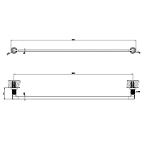 Gessi Inciso Полотенцедержатель, 80 см, подвесной, цвет: chrome 58505#031