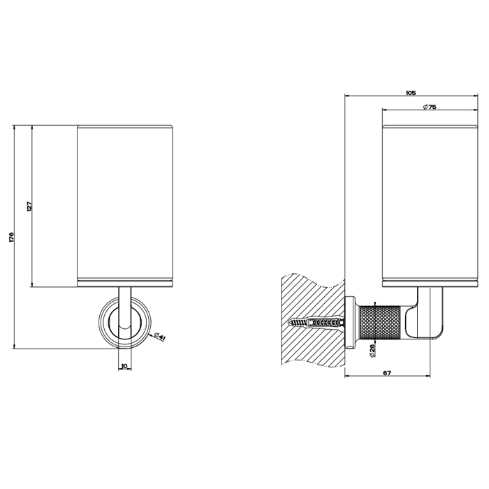 Gessi Inciso Стакан для зубных щеток подвесной, керамический, цвет: finox brushed nickel 58507#149