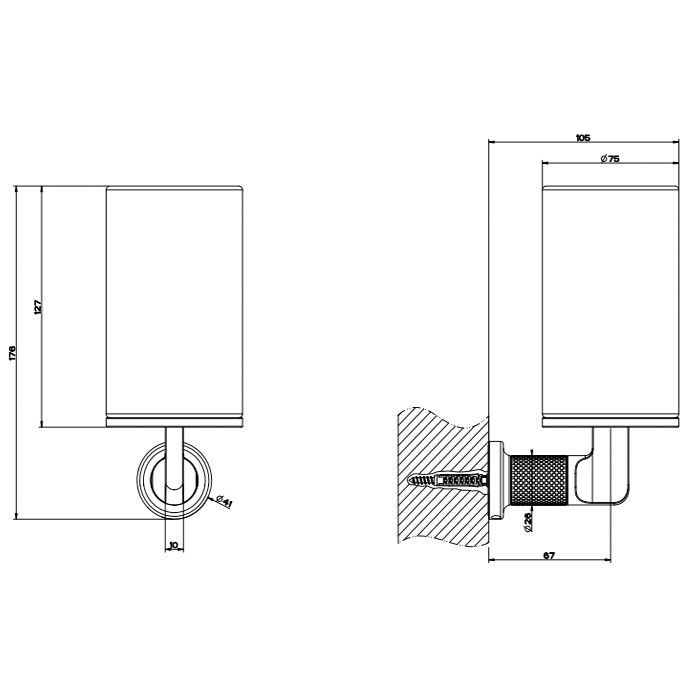Gessi Inciso Стакан для зубных щеток подвесной, керамический, цвет: хром 58507#031