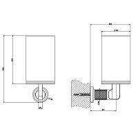 Gessi Inciso Стакан для зубных щеток подвесной, керамический, цвет: finox brushed nickel 58508#149