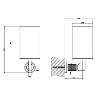 Gessi Inciso Стакан для зубных щеток подвесной, керамический, цвет: gold PVD 58508#246