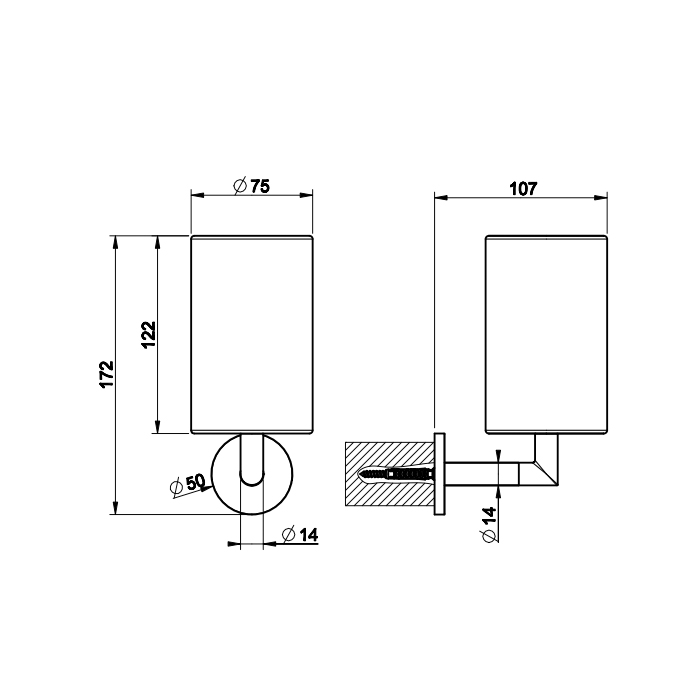 Gessi Ingranaggio Стакан для зубных щеток подвесной, керамический, цвет: хром 63808#031