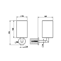 Gessi Ingranaggio Стакан для зубных щеток подвесной, керамический, цвет: хром 63808#031