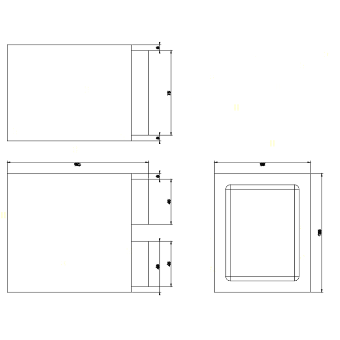 Gessi Inverso/Rettangolo Стакан настольный, черный керамический, цвет: chrome 20832#031