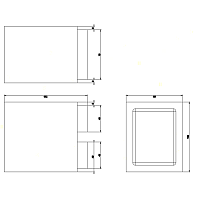 Gessi Inverso/Rettangolo Стакан настольный, черный керамический, цвет: chrome 20832#031