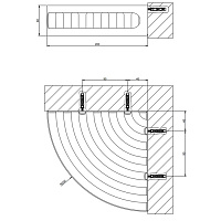 Gessi Rilievo Полочка для душа угловая 20х20 см, цвет: chrome 59561#031