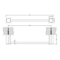 Gessi Rilievo Полотенцедержатель 30 см, подвесной, цвет: matte black 59397#299