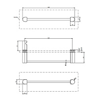 Gessi Rilievo Полотенцедержатель 30 см, подвесной, цвет: chrome 59562#031
