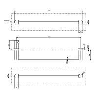 Gessi Rilievo Полотенцедержатель 45 см, подвесной, цвет: chrome 59564#031