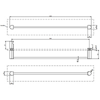 Gessi Rilievo Полотенцедержатель 60 см, подвесной, цвет: chrome 59566#031
