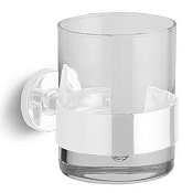 Bertocci Cinquecento Стакан для зубных щеток подвесной, стеклянный прозрачный, цвет: белый 110 0500 0200