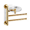 Bertocci Cinquecento Полотенцедержатель поворотный с мыльницей, цвет: золото 110 0535 5000