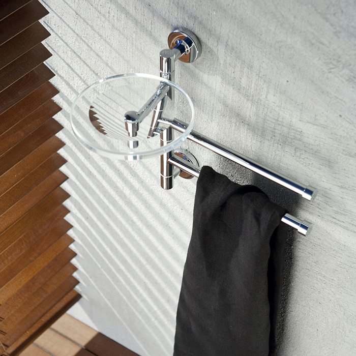 Bertocci Cinquecento Полотенцедержатель поворотный с мыльницей, цвет: хром 110 0535 0000