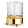 Bertocci Cinquecento Стакан для зубных щеток настольный, стеклянный прозрачный, цвет: золото 110 0530 5000