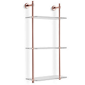 Bertocci Cinquecento Полка с 3-мя стеклянными ярусами 30х62 см, цвет: розовое золото 110 0540 5500