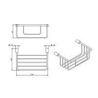 Bongio T Mix Полка-корзинка для душа, цвет: хром 30017CR00