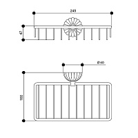 Bongio Radiant Полочка подвесная 24,5х16xh5 см, цвет: хром 02013CR00