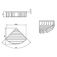 Bongio Полочка угловая 30х21xh7 см, цвет: золото 24К 30011OR00
