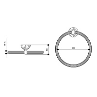 Bongio Radiant Полотенцедержатель-кольцо, 20х6 см, цвет хром 02004CR00