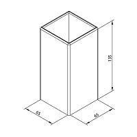 Bongio Domino Стакан настольный 19,5х6,5 см, цвет: хром 43022CRDA