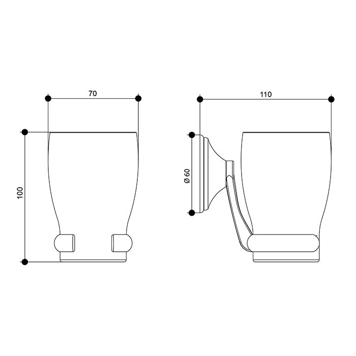 Bongio Fleur Стакан для зубных щеток подвесной, стеклянный матовый, цвет: золото 24К 11014OR00