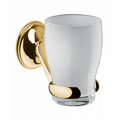 Bongio Fleur Стакан для зубных щеток подвесной, стеклянный матовый, цвет: золото 24К 11014OR00