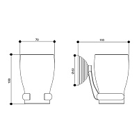 Bongio Impero Стакан для зубных щеток подвесной, стеклянный матовый, цвет: золото 24К 06014OR00