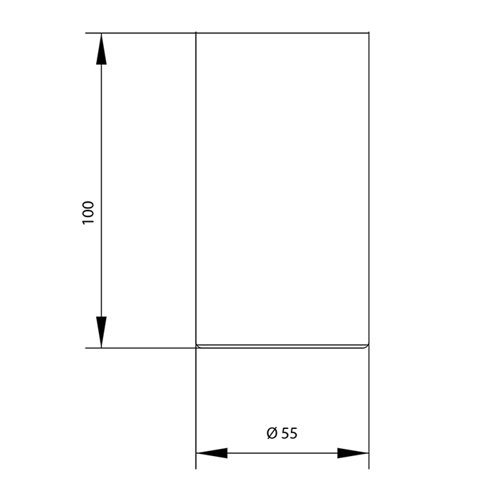 Bongio T Mix Стакан настольный, 10х5,5 см, цвет хром 30022CR00