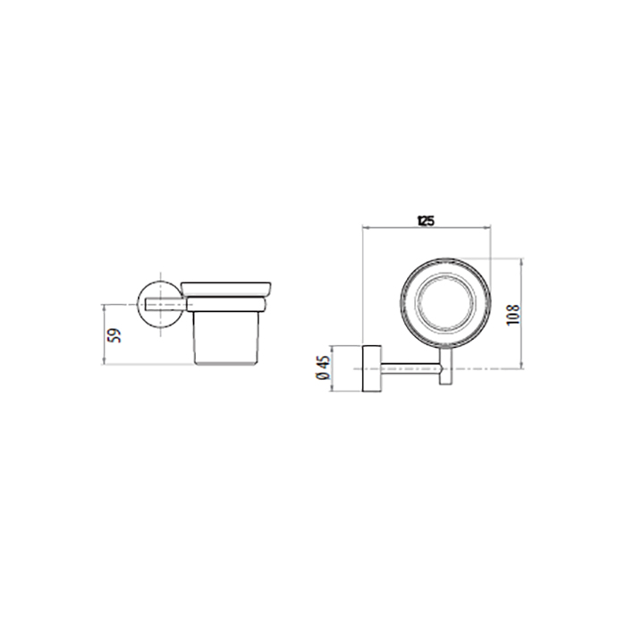 Gattoni Easy Стакан подвесной, стекло матовое, цвет: хром 0222/ABC0