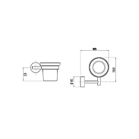 Gattoni Easy Стакан подвесной, стекло матовое, цвет: хром 0222/ABC0