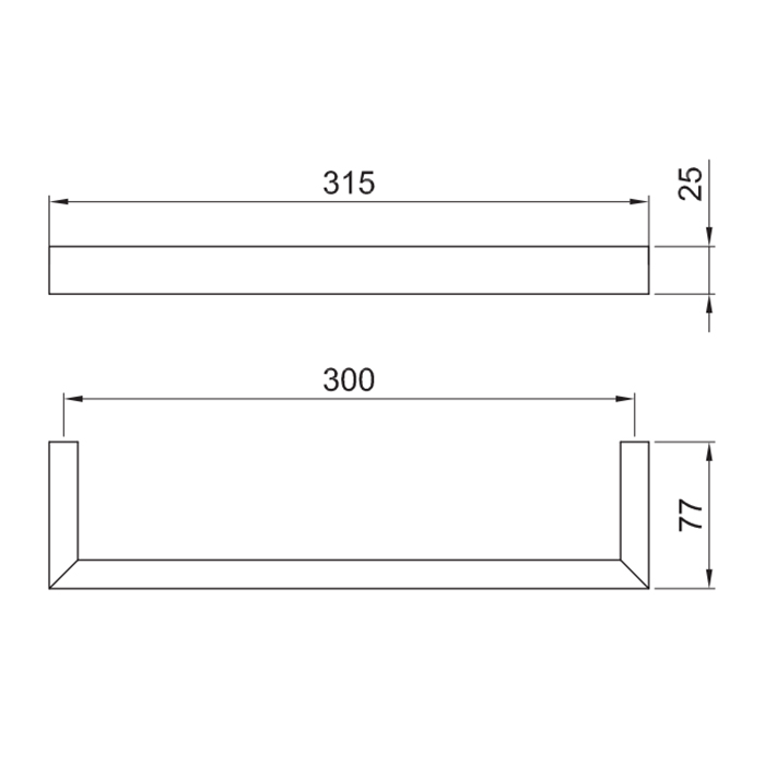 Fantini Linea Полотенцедержатель 30 cм, цвет хром 92 02 7706