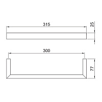 Fantini Linea Полотенцедержатель 30 cм, цвет хром 92 02 7706