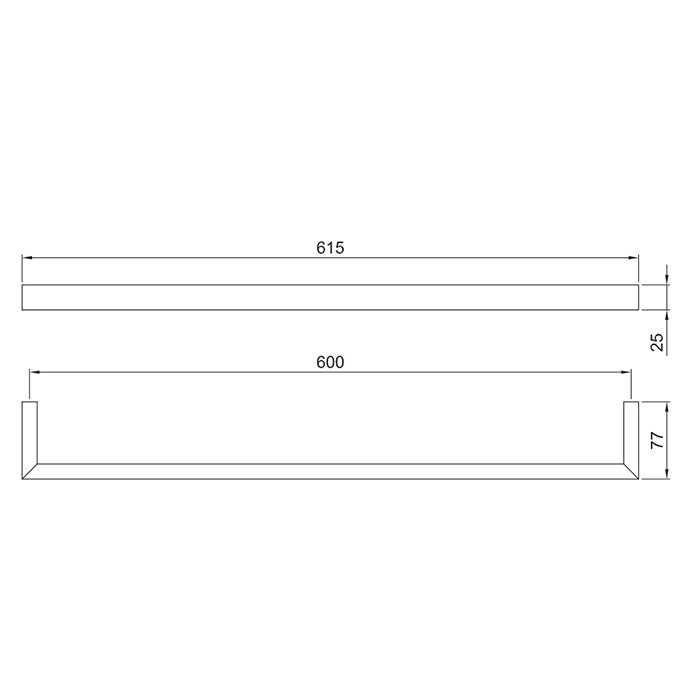 Fantini Linea Полотенцедержатель 60 cм, цвет хром 92 02 7707