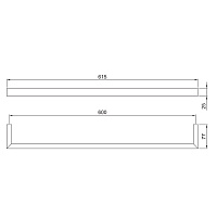 Fantini Linea Полотенцедержатель 60 cм, цвет черный матовый 92 13 7707