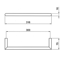 Fantini Young Полотенцедержатель 30 cм, цвет Nickel PVD 96 95 7606