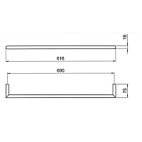 Fantini Young Полотенцедержатель 60 cм, цвет Nickel PVD 96 95 7607