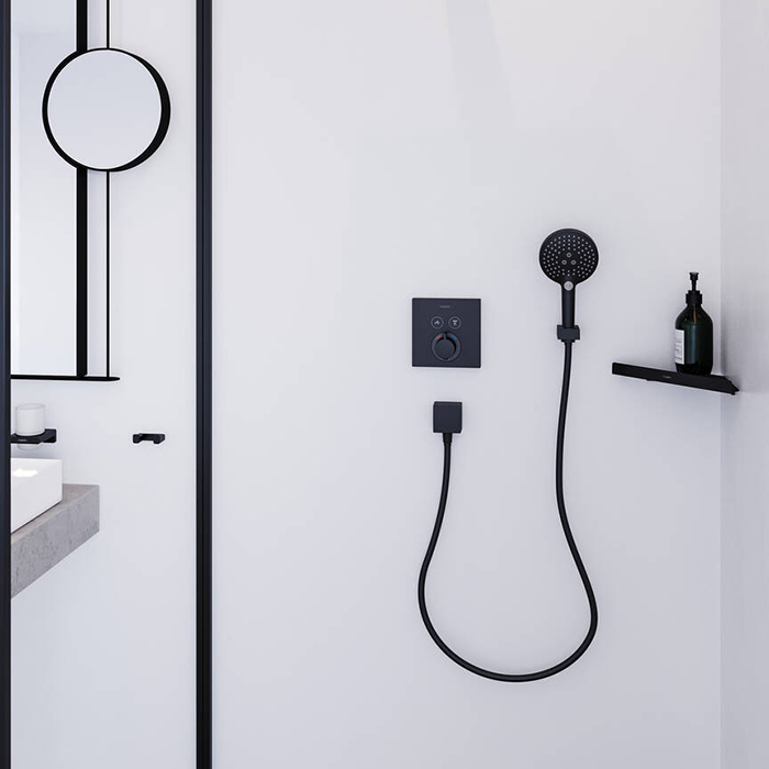 Hansgrohe AddStoris Стакан для зубных щеток подвесной, матовое стекло, латунь цвет: черный 41749670