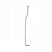 Kerasan Труба сливная для высокого бачка, состоит из 3-х частей, цвет: Cromo 757390