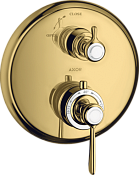 Axor Montreux Термостат для душа встраиваемый, внешняя часть, цвет: полированное золото 16801990