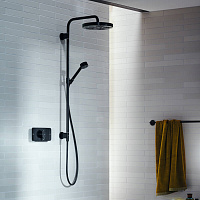 Axor One Термостат для душа встраиваемый на 2 потребителя, внешняя часть, цвет: матовый черный 45712670