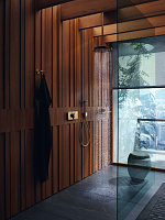 Axor One Термостат для душа встраиваемый на 3 потребителя, внешняя часть, цвет: матовый черный 45713670