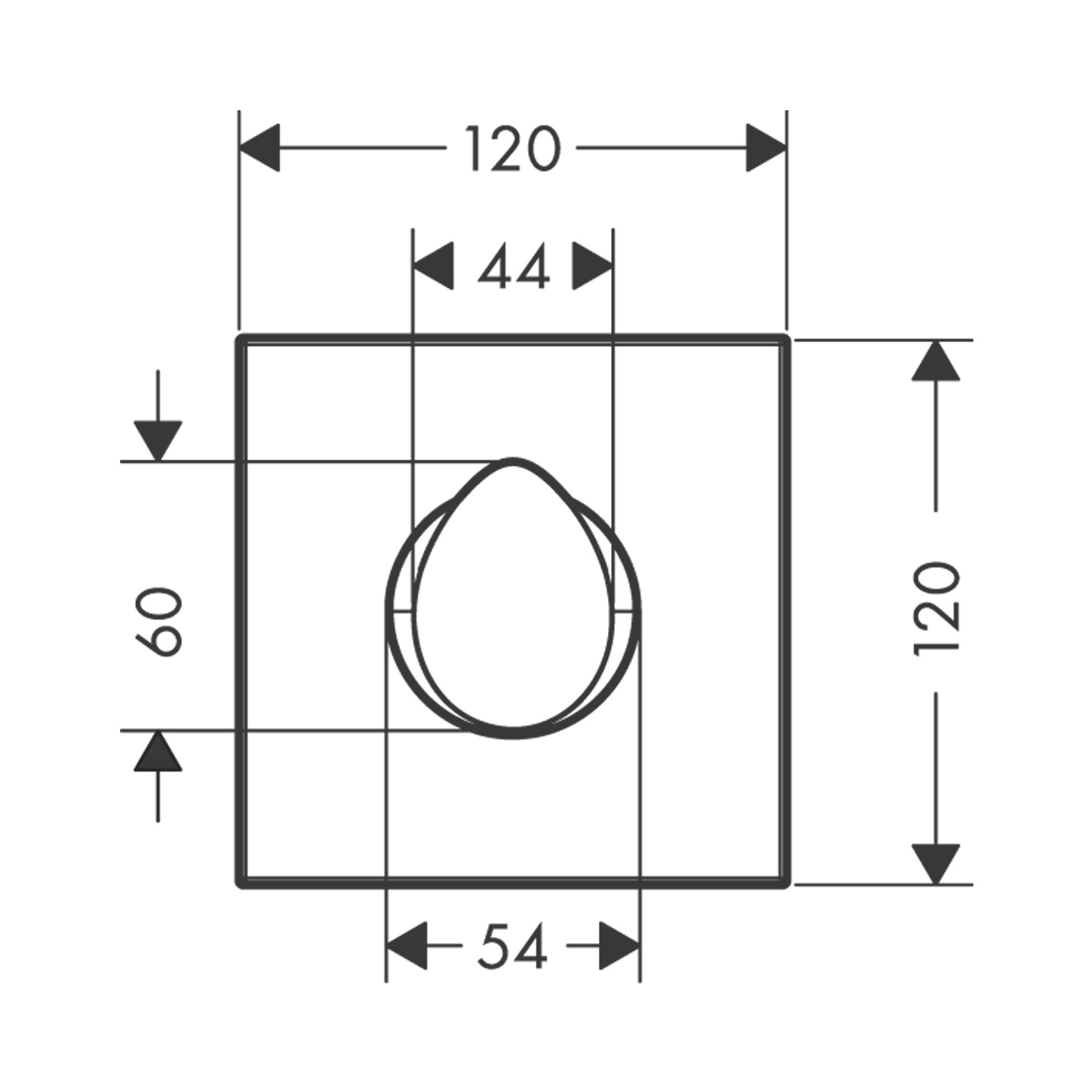 Axor Starck Organic Запорный вентиль, внешняя часть, цвет: хром 12771000